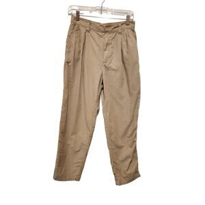 GAP Classic Academia Cotton Pleated Khaki High Rise Corduroy Trouser Pants Sz 6P